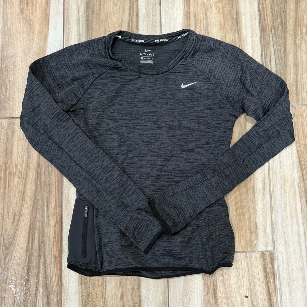 Nike Black Dri-FIT Running Shirt - Picture 1 of 3
